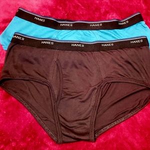HANES, Breifs, Size 2XL, Blue, Black